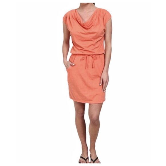 The North Face Aurora Dress Size M Orange Jersey Knit Casual Outdoor Lightweight - Picture 1 of 14